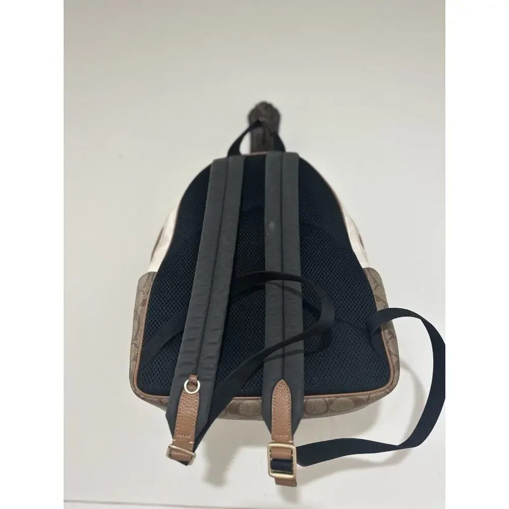 Coach Court Backpack in the blocked signature coated canvas #36